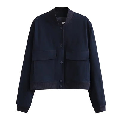 Elegant V-Neck Bomber