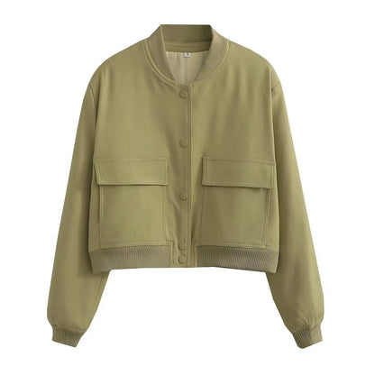 Elegant V-Neck Bomber