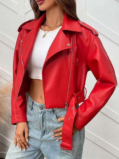 Zip Leather Jacket