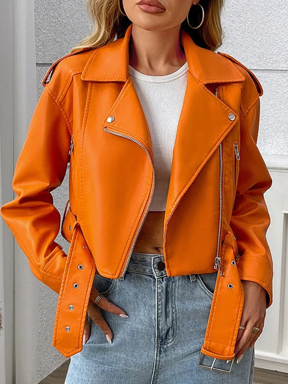 Zip Leather Jacket