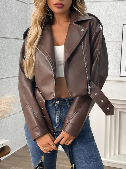 Zip Leather Jacket