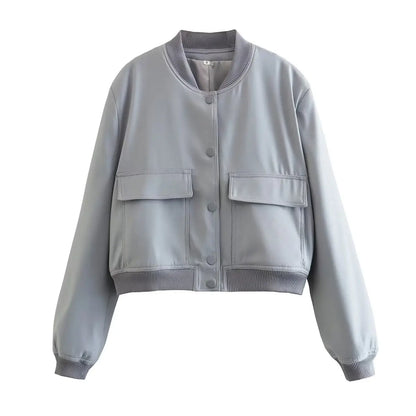 Elegant V-Neck Bomber