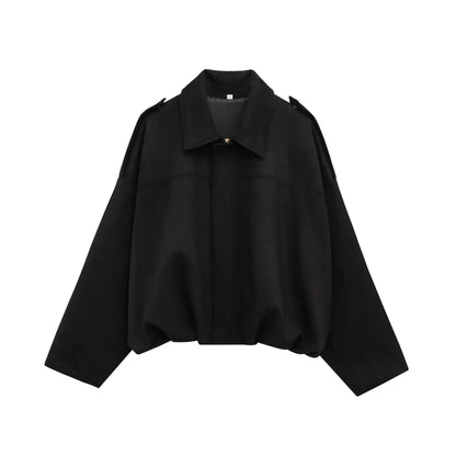 Casual Suede Bomber