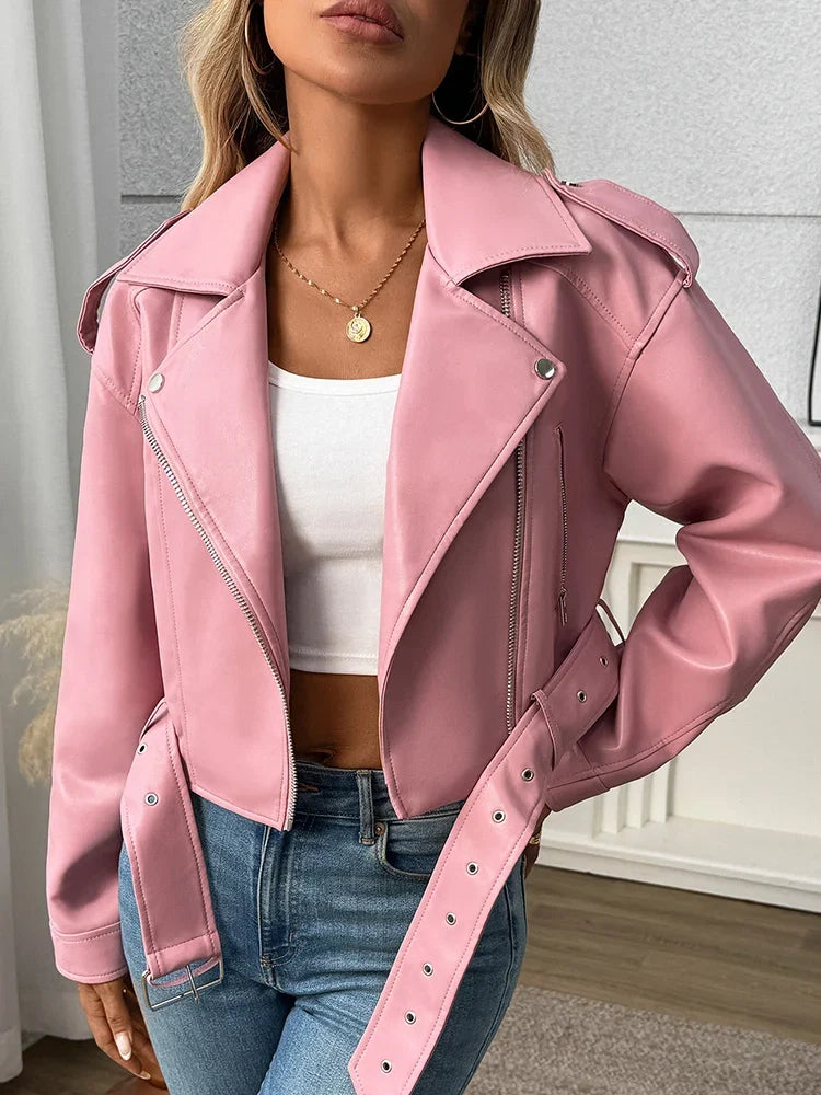 Zip Leather Jacket