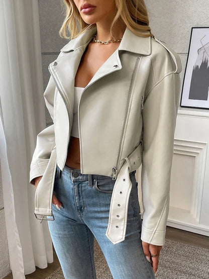 Zip Leather Jacket