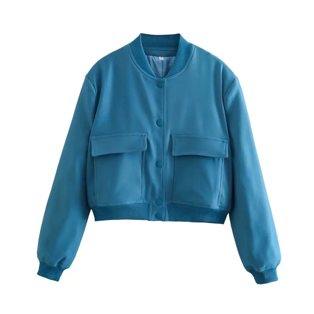 Elegant V-Neck Bomber