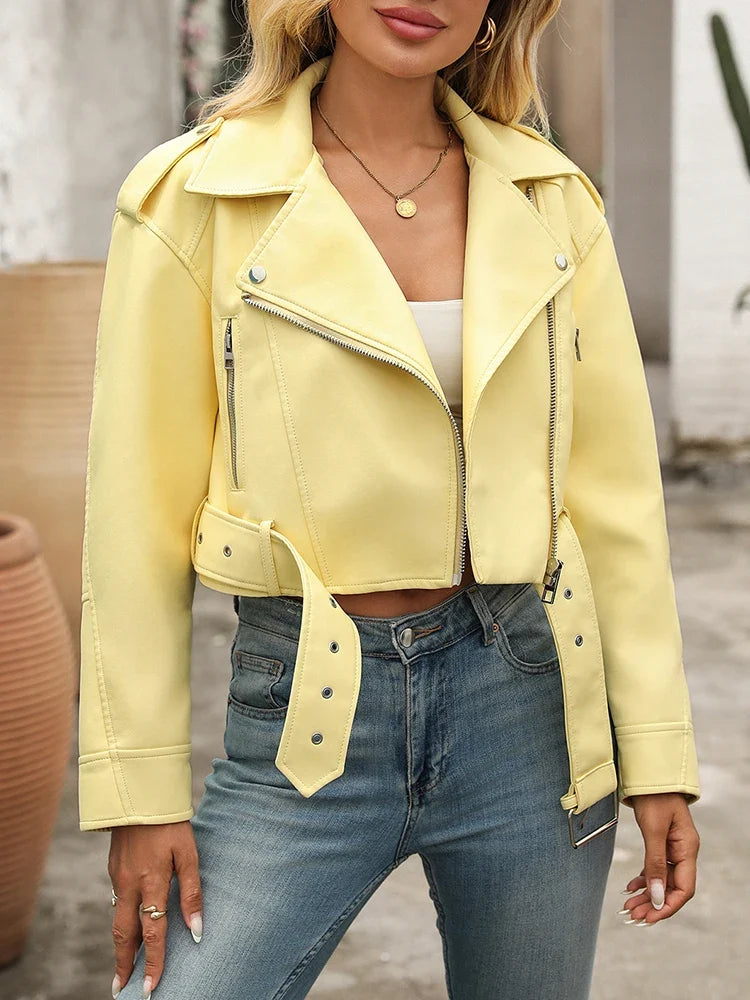 Zip Leather Jacket