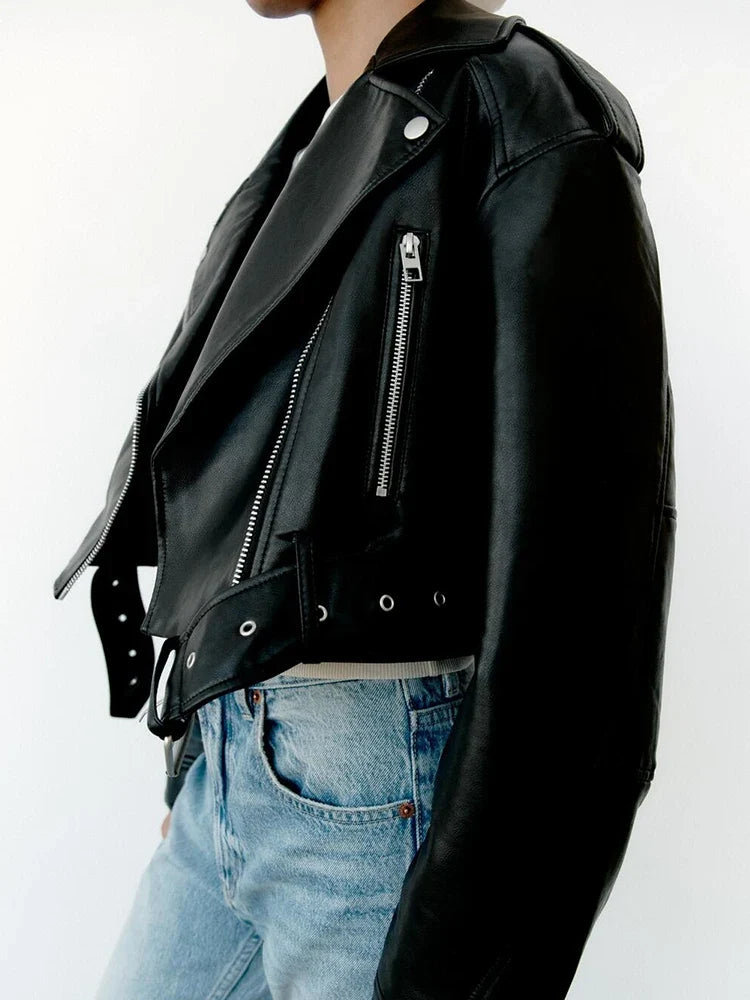 Zip Leather Jacket