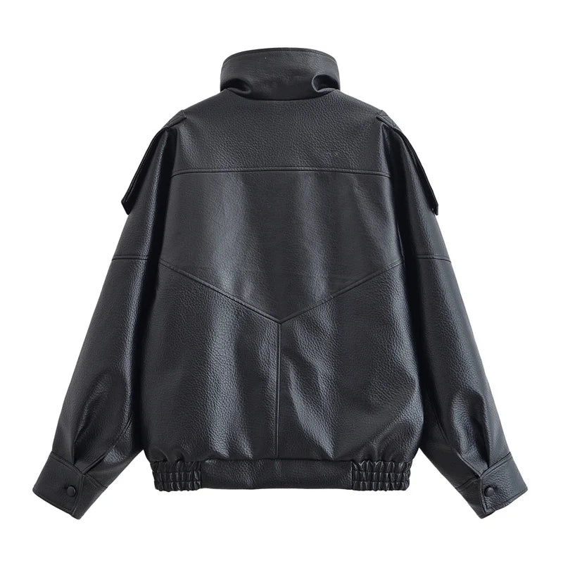 Women’s Pebble Faux Leather Jacket