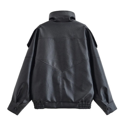Women’s Pebble Faux Leather Jacket