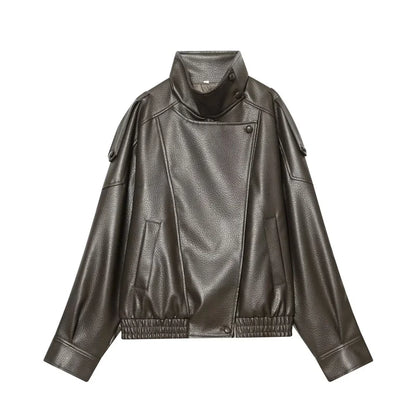 Women’s Pebble Faux Leather Jacket