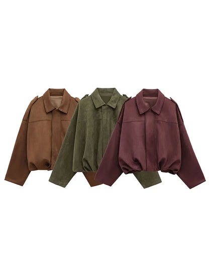 Casual Suede Bomber