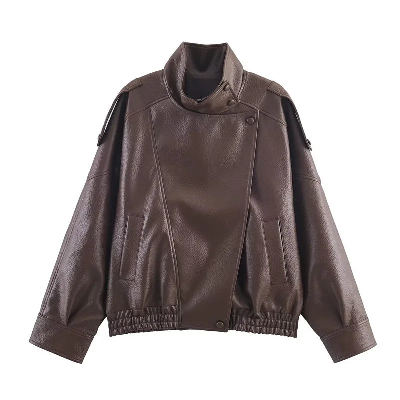 Women’s Pebble Faux Leather Jacket