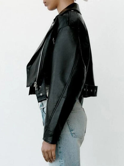 Zip Leather Jacket