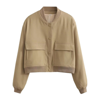 Elegant V-Neck Bomber