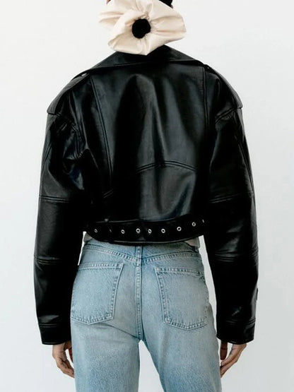 Zip Leather Jacket
