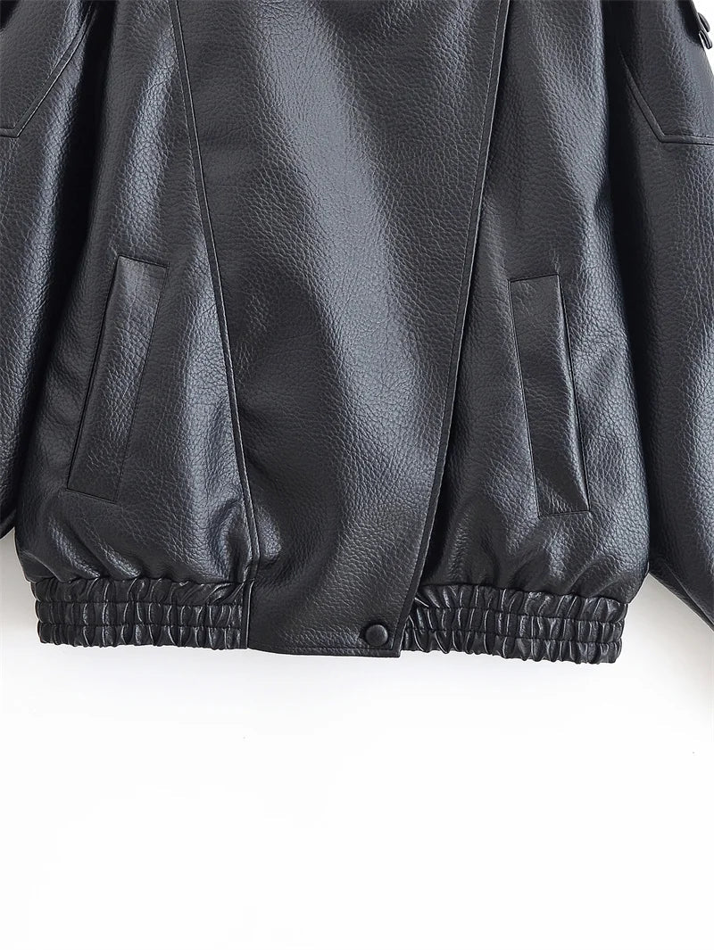 Women’s Pebble Faux Leather Jacket
