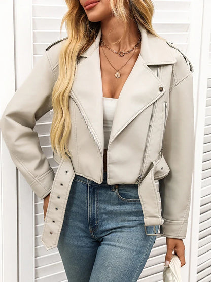Zip Leather Jacket