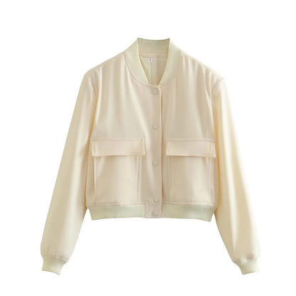 Elegant V-Neck Bomber