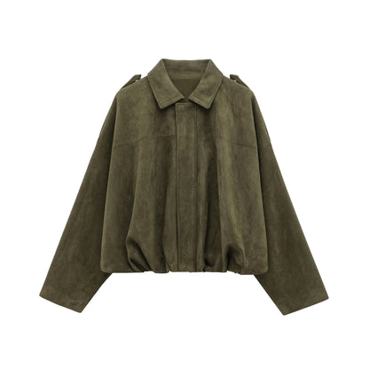 Casual Suede Bomber