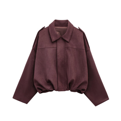 Casual Suede Bomber