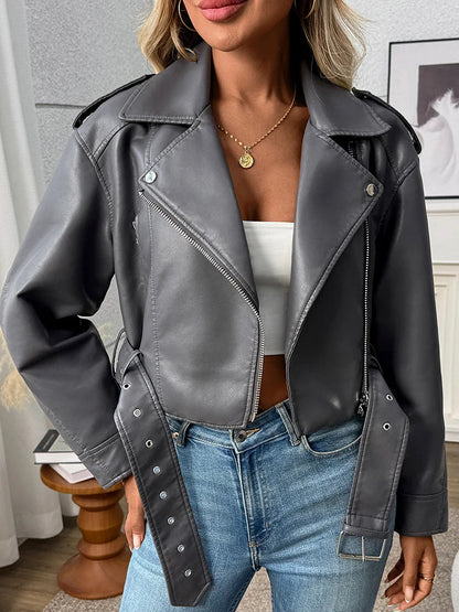Zip Leather Jacket