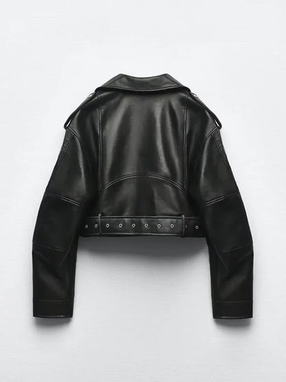 Zip Leather Jacket