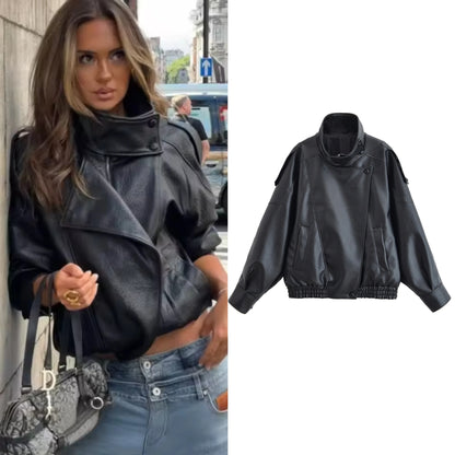 Women’s Pebble Faux Leather Jacket